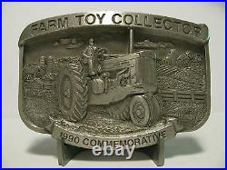 1990 Farm Toy Collector John Deere 620 Tractor Limited Ed PROOF Belt Buckle jd