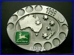 1999 John Deere Australia EMPLOYEE Service Training Pewter Belt Buckle Ltd Ed #1