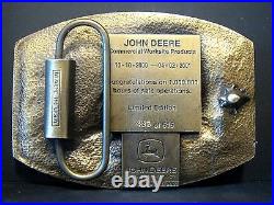 2001 John Deere 240 Skid Loader Commercial Safety Belt Buckle Limited Ed 483/615