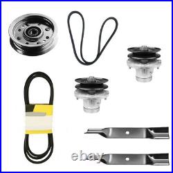 38 Mower Deck Rebuild Kit Fits John Deere LX176 LX178 Blades Spindles Belts 115