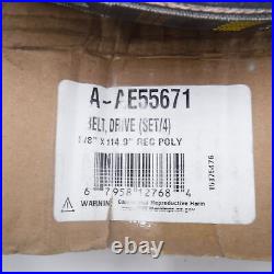 4 Pack Drive Belt A-AE55671 5/8x1114.9 For For John Deere 265 Disc Mower