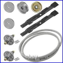 42 Deck Spindles Blades Belt Idlers Pulley Rebuild Kit For John Deere D130