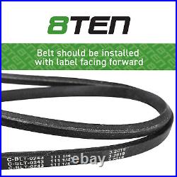 8TEN Belt & PTO Clutch Kit For John Deere SST18 M110313 AM126100 M154958
