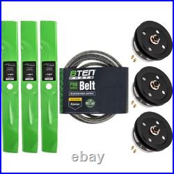 8TEN Blade Spindle Belt Kit John Deere 345 325 335 54 Inch M115496 AM121342