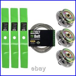 8TEN Blade Spindle Belt Kit for John Deere 737 757 Mid Mount 54 Inch M136195