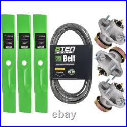8TEN Blade Spindle Belt Kit for John Deere Z425 Z445 48 Inch AM124498 AM144377