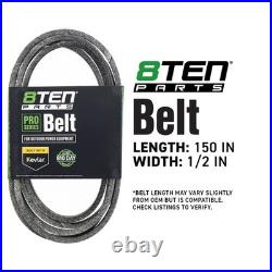 8TEN Blade Spindle Belt Kit for John Deere Z425 Z445 48 Inch AM124498 AM144377