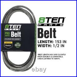 8TEN Blade Spindle Belt Kit for John Deere Z425 Z445 Z435 EZtrak M143520 54 Inch