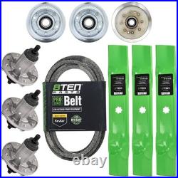 8TEN Deck Kit Blade Spindle Belt Idler John Deere D140 D160 D150 D155 48 Inch