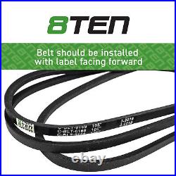 8TEN PTO Clutch Belt Kit For John Deere STX46 5217-36 AM121972 M74747
