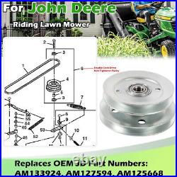 AM133924 Double Deck Drive Belt Tightener Pulley for John Deere 48 In 54 In Deck