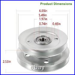 AM133924 Double Deck Drive Belt Tightener Pulley for John Deere 48 and 54 Deck