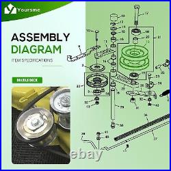 AM133924 Mower Deck Double Deck Drive Belt Tightener Pulley for John Deere LX