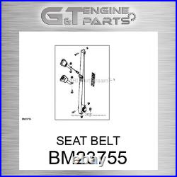BM23755 SEAT BELT fits JOHN DEERE (New OEM)