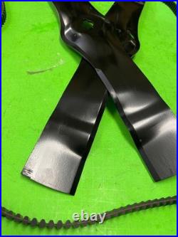 Belt & blade set for John Deere 42 Freedom mowers M128733 AM130172 M150717