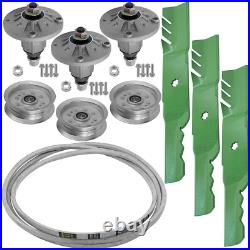 Caltric 54 Deck Spindle Pulley & Belt For John Deere E180 S180 LA150 LA175