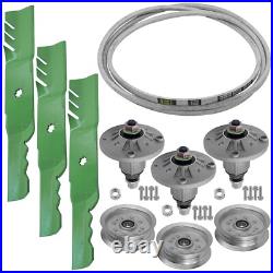 Caltric 54 Deck Spindle Pulley & Belt For John Deere E180 S180 LA150 LA175