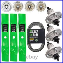 Deck Rebuild Kit Blade Spindle Belt Idler for John Deere D140 D160 D150 48 Inch