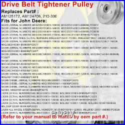 For John Deere Double Deck Drive Belt Tightener Pulley AM133924 48 48C 54 54C