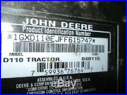 JOHN DEERE D110 Hydro TRANSAXLE & Belt PART# MIA12745 54 hours Super