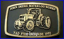 John Deere 1992 TAD FIRE BRIGADE EMPLOYEE 7000 6000 Series Tractor Belt Buckle