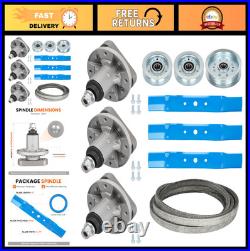 John Deere 48 Deck Rebuild Kit Spindle Blades Belt Idler