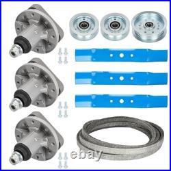John Deere 48 Deck Rebuild Kit Spindle Blades Belt Idler