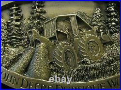 John Deere Dubuque Works 440 Log Skidder 1997 Brass Belt Buckle jd Lt Ed Grapple