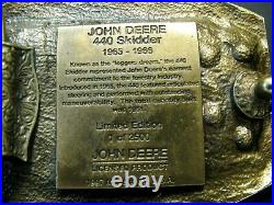 John Deere Dubuque Works 440 Log Skidder 1997 Brass Belt Buckle jd Lt Ed Grapple