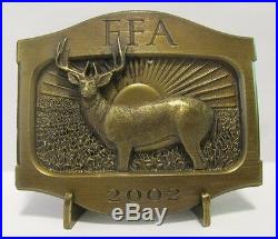 John Deere FFA Whitetail Deer Buck Belt Buckle 2002 jd Limited Edition 1 of 500