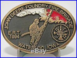 John Deere Foundry Waterloo Fire Brigade ERT 1994 Belt Buckle Ltd Ed 1/100