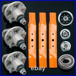 John Deere L120 L130 48 Mower Deck Rebuild Kit Spindles Blades Belts Idlers