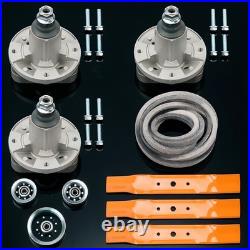 John Deere L120 L130 48 Mower Deck Rebuild Kit Spindles Blades Belts Idlers