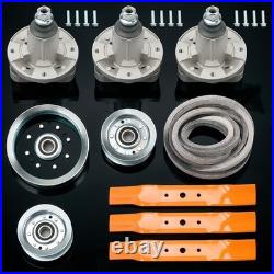 John Deere L120 L130 48 Mower Deck Rebuild Kit Spindles Blades Belts Idlers