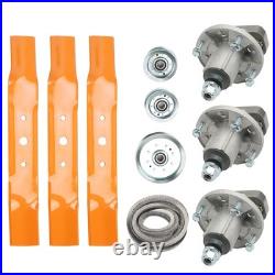 John Deere L120 L130 48 Mower Deck Rebuild Kit Spindles, Blades, Belts, Idlers