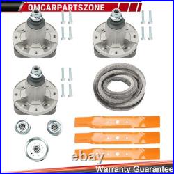 John Deere L120 L130 48 Mower Deck Rebuild Kit Spindles, Blades, Belts, Idlers