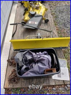 John Deere L130 46 Riding Mower W Deck Plow Bagger Chains Belts Parts Running