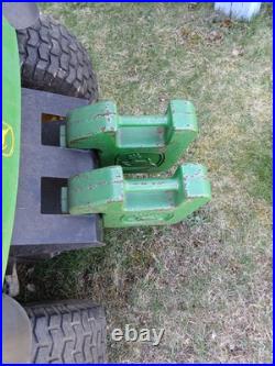 John Deere L130 46 Riding Mower W Deck Plow Bagger Chains Belts Parts Running