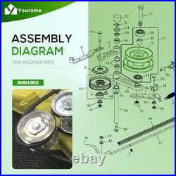 John Deere Mower Deck Double Drive Belt Tensioner Pulley
