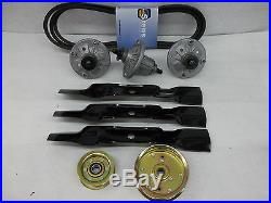 John Deere Mower Deck Kit Belt Blades 48 belt blades spindles LA130 LA140 LA145