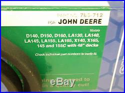 John Deere Mower Deck Rebuild Kit Belt BladesW 48 LA145 LA155 LA165 X140 X165