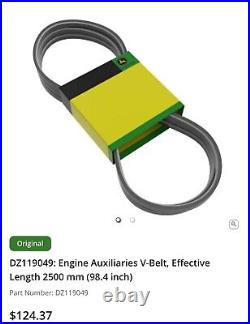 John Deere Oem Fan Belt Dz119049. 300p Excavator