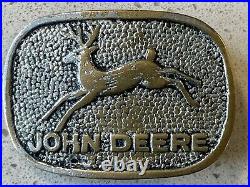 John Deere Rare Belt Buckle First Original 4 Legged Deer 1920s-1930s