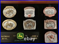 John Deere Rare Bradford Exchange Belt Buckle Complete Set 18 Buckles