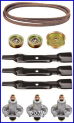 John Deere S170 100 Series 48 Mower Deck Parts Rebuild Kit Spindles Blades Belt