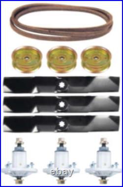 John Deere S180 54 100 Series Mower Deck Parts Rebuild Kit Spindles Blades Belt