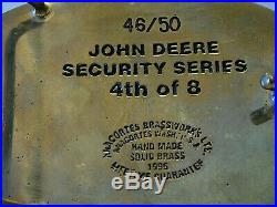 John Deere SECURITY Buck Tractor 1996 Belt Buckle Waterloo 4th of 8 s/n 46 of 50