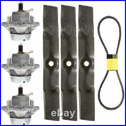 John Deere Spindle and Mower Blade 3 Pack GT245 LX280 AM144377 M143019 UC22010