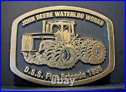 John Deere Waterloo DSS FIRE BRIGADE 9400 Tractor EMPLOYEE Belt Buckle 1996 1/68
