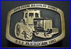 John Deere Waterloo DSS FIRE BRIGADE Employee 8000T Tractor Belt Buckle 1997 jd
